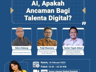 diskusi Obral Obrol liTerasi Digital, "AI, Apakah Ancaman Bagi Talenta Digital